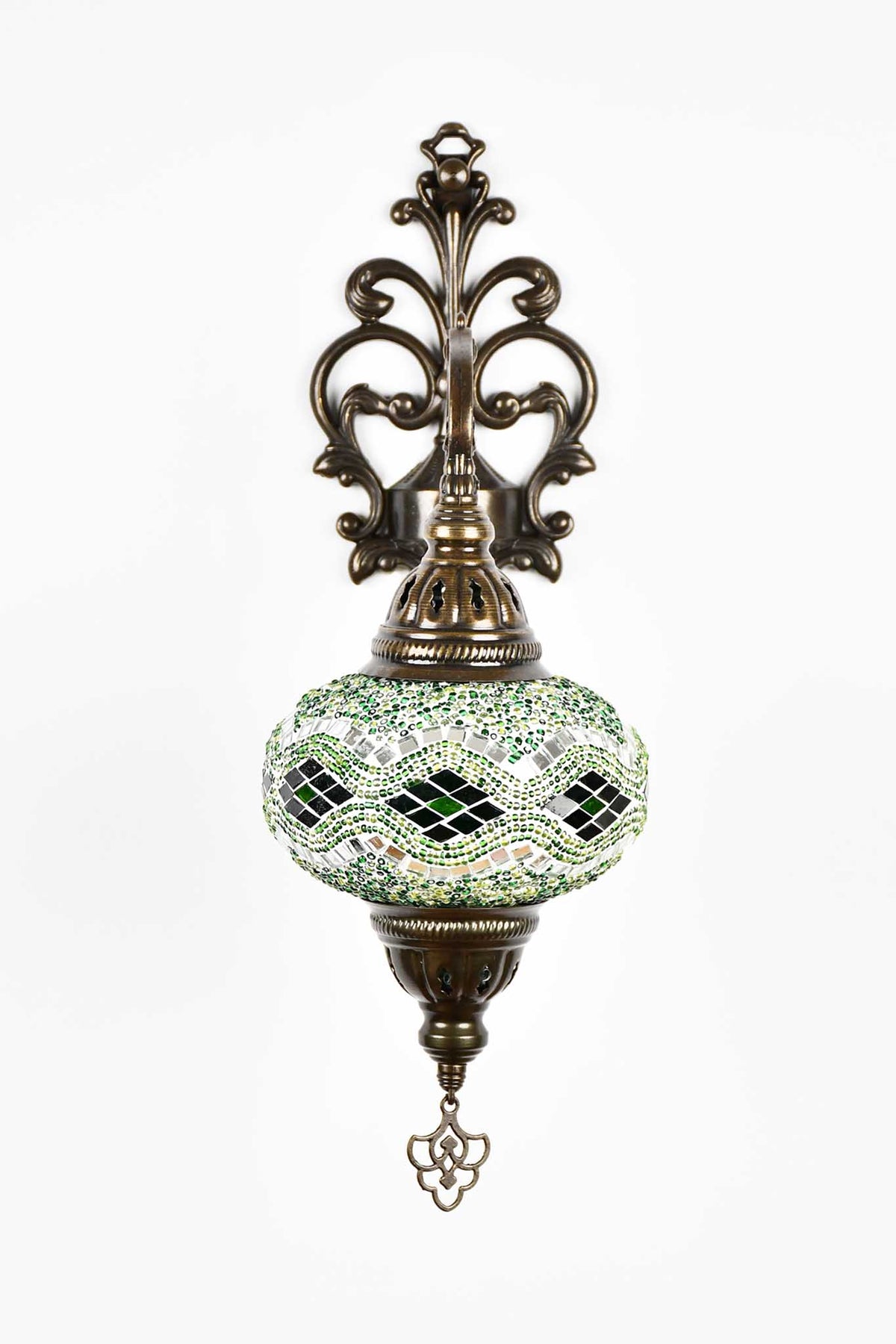 Turkish wall light mosaic kilim green