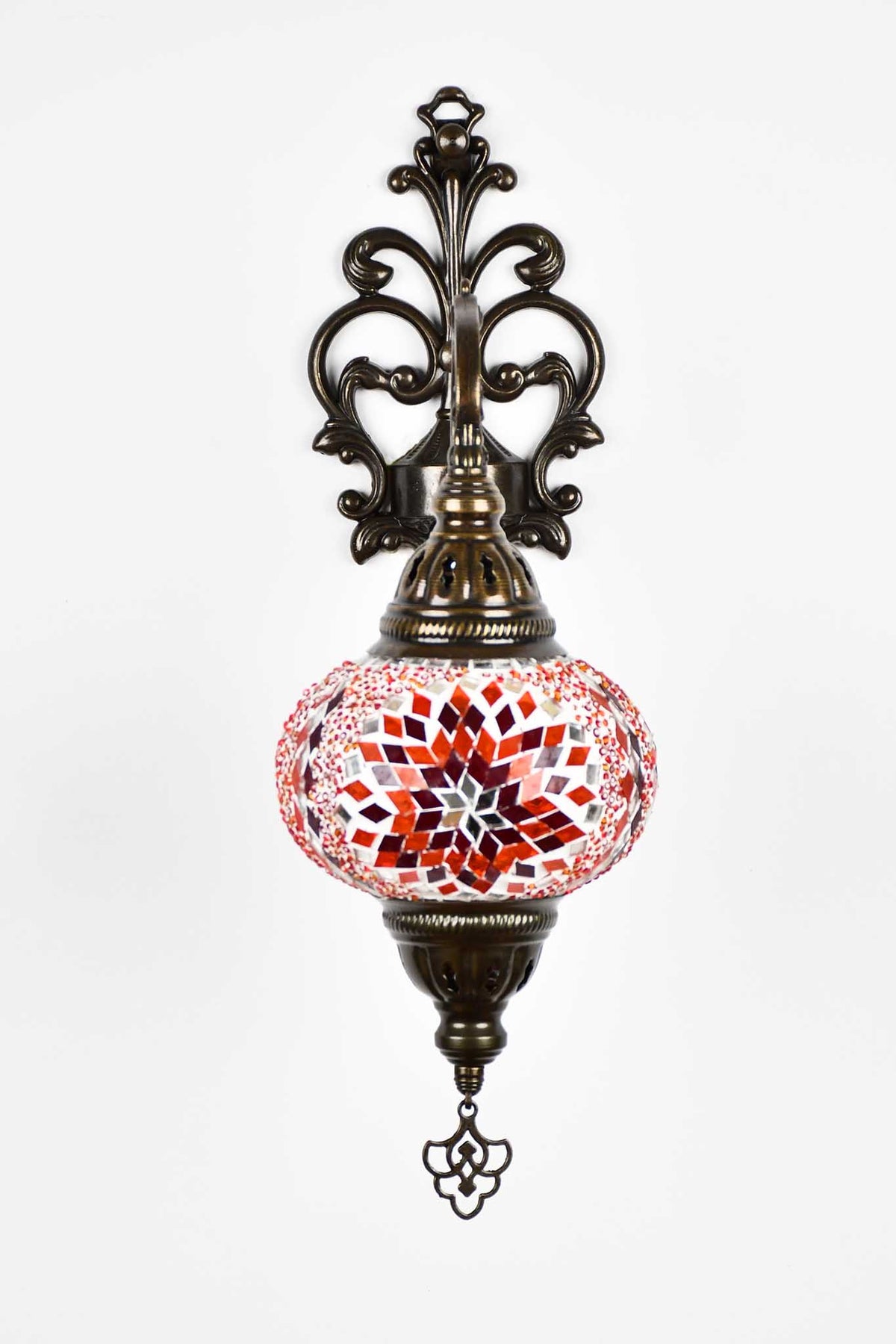 Turkish wall light  mosaic star orange