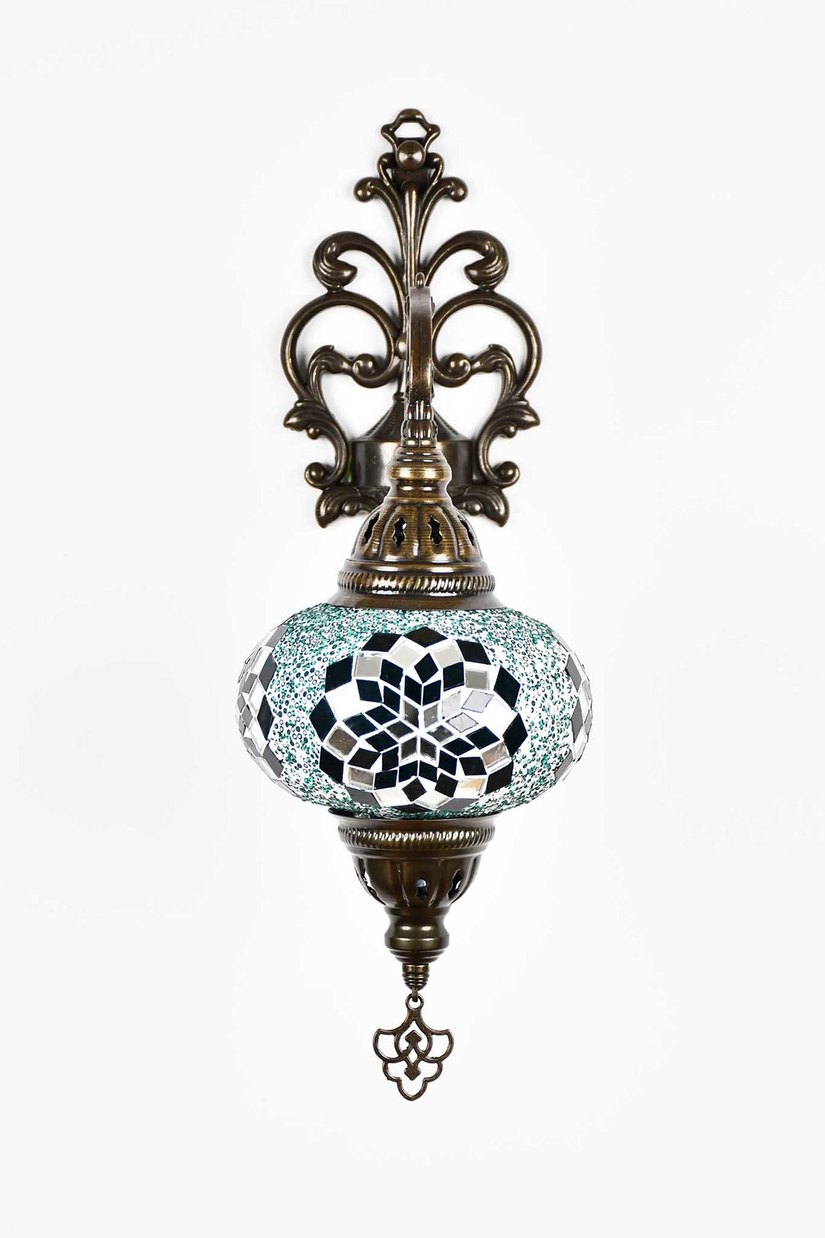 Turkish wall light beads star sea green