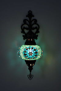 Turkish wall light beads star sea green