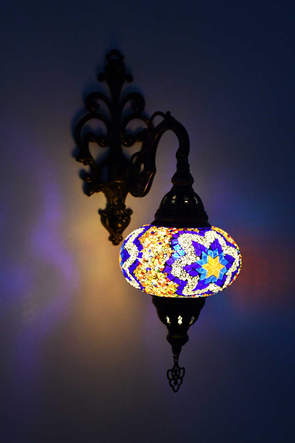 Turkish wall light beads star colourful