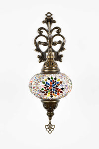 Turkish wall light colourful round star