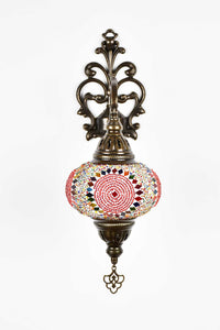 Turkish wall light colourful circle star red