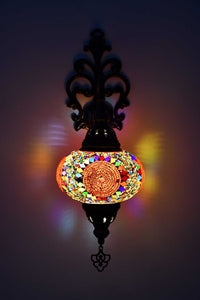 Turkish wall light colourful circle star red