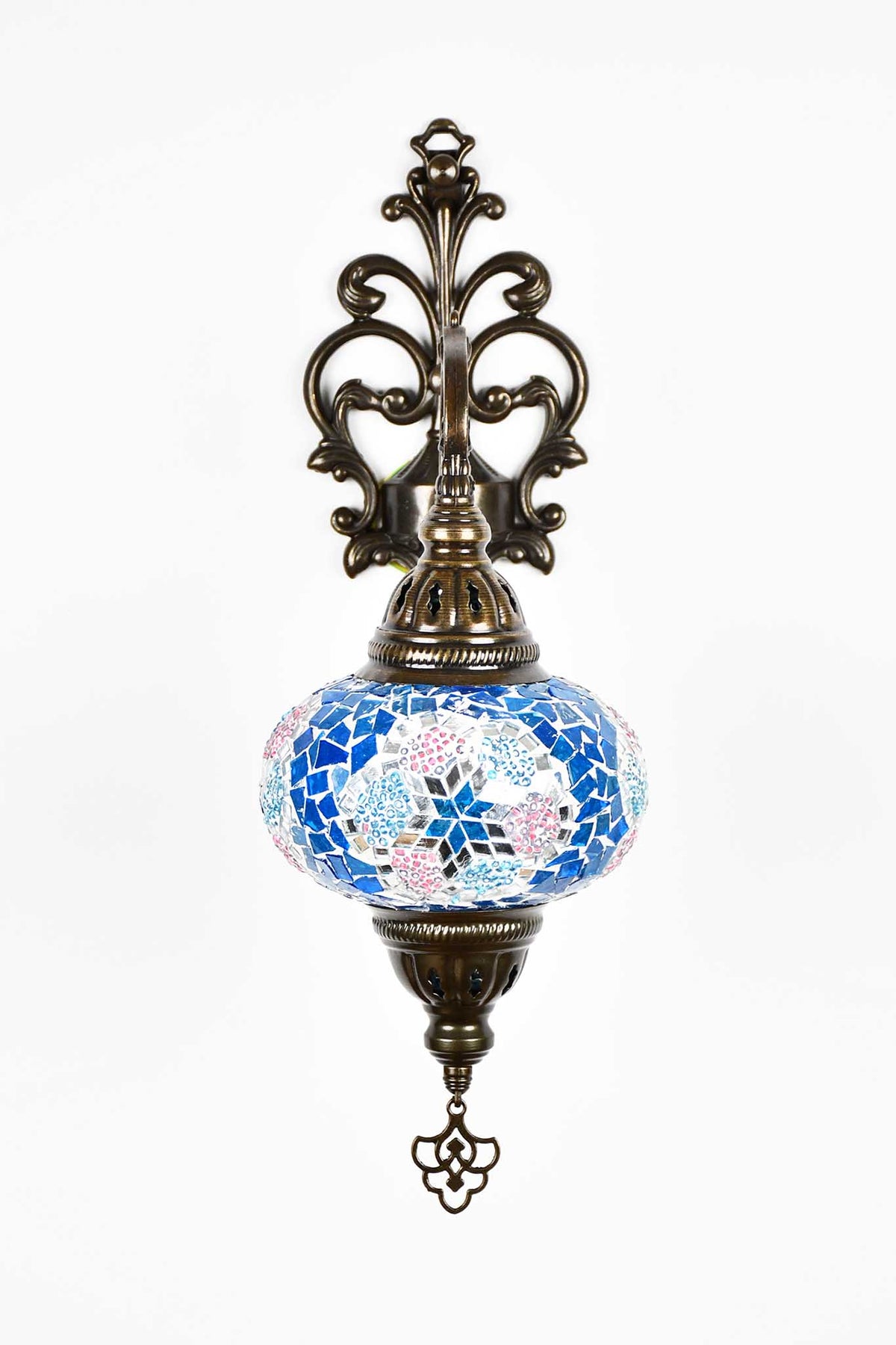 Turkish wall light mosaic flower turquoise pink