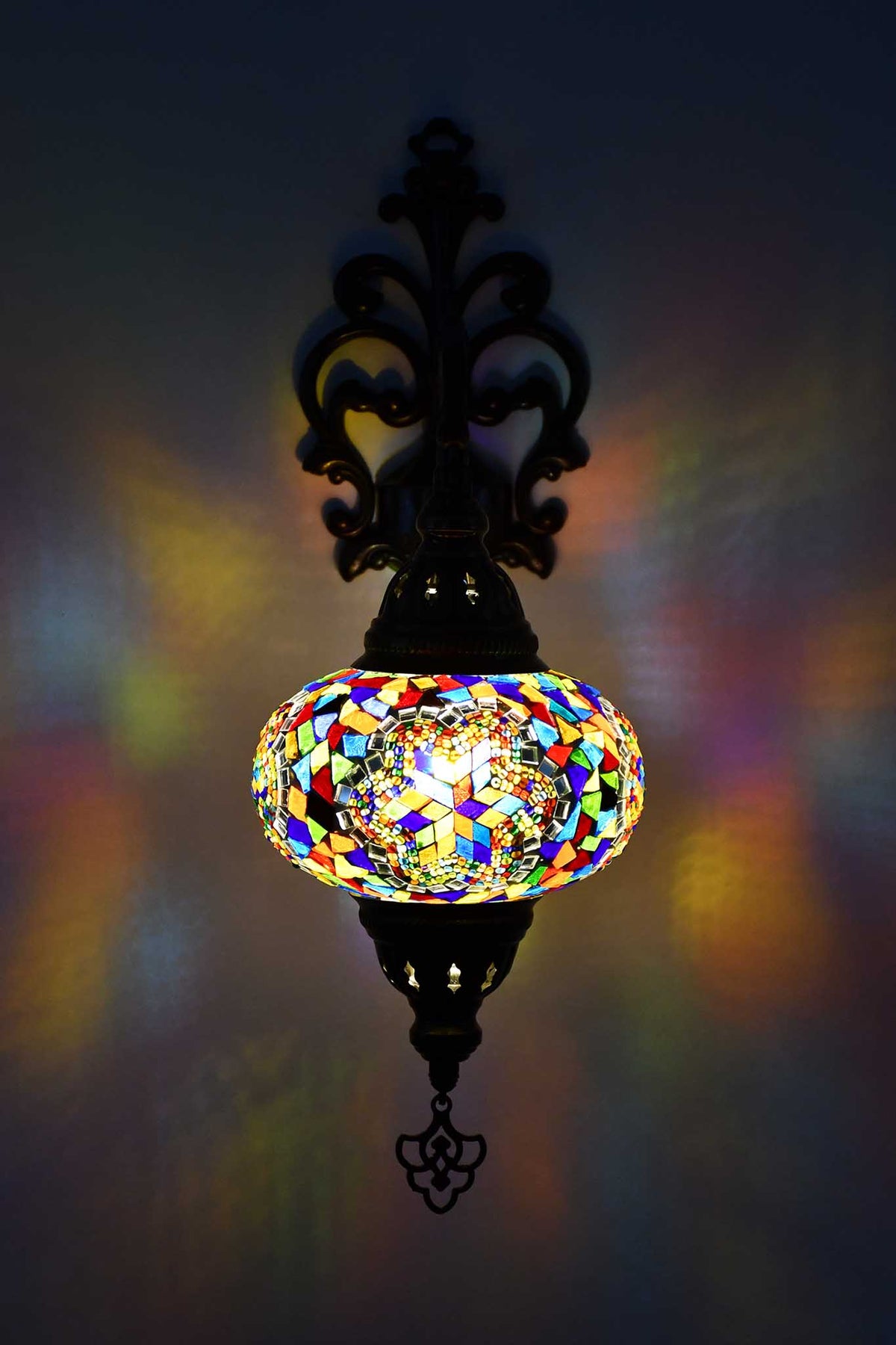 Turkish wall light mosaic star colourful