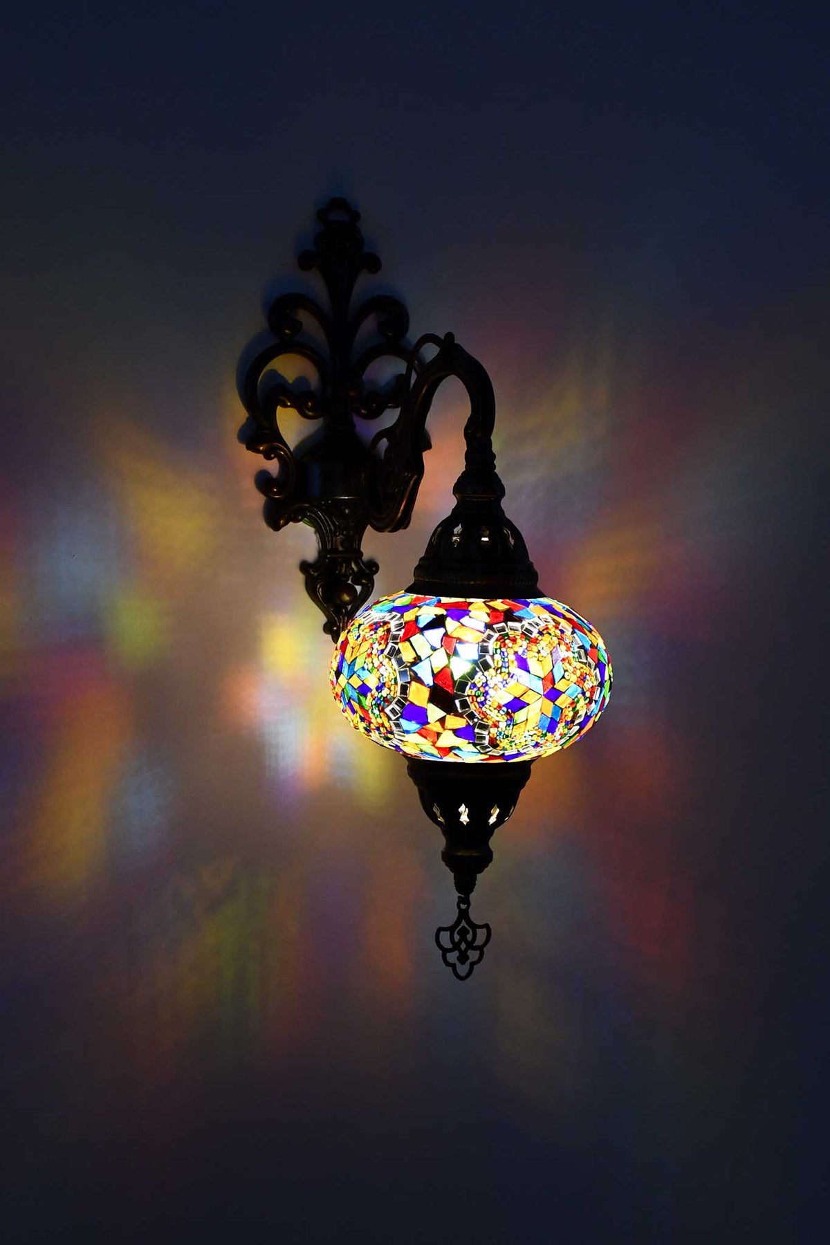 Turkish wall light mosaic star colourful
