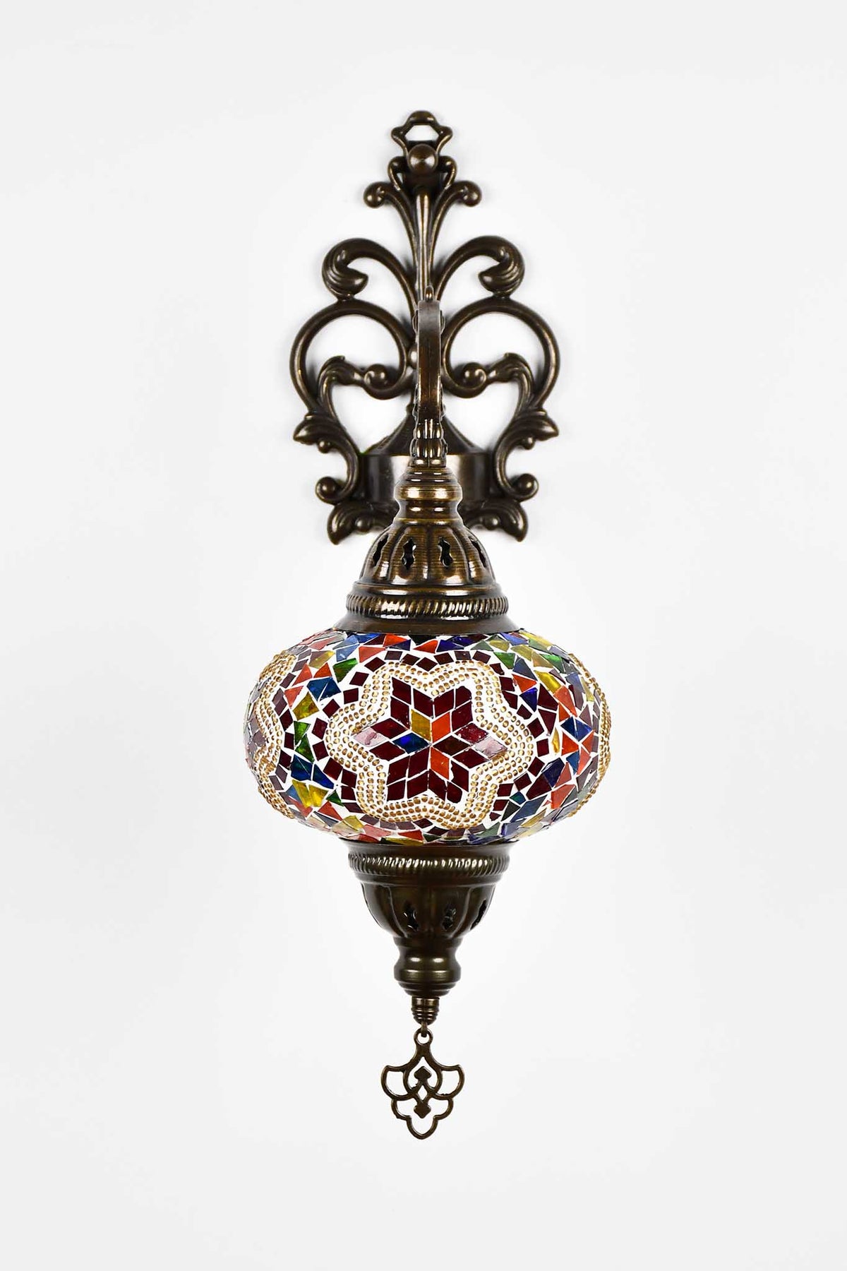 Turkish wall light  colourful mosaic red 