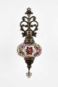 Turkish wall light  colourful mosaic red 