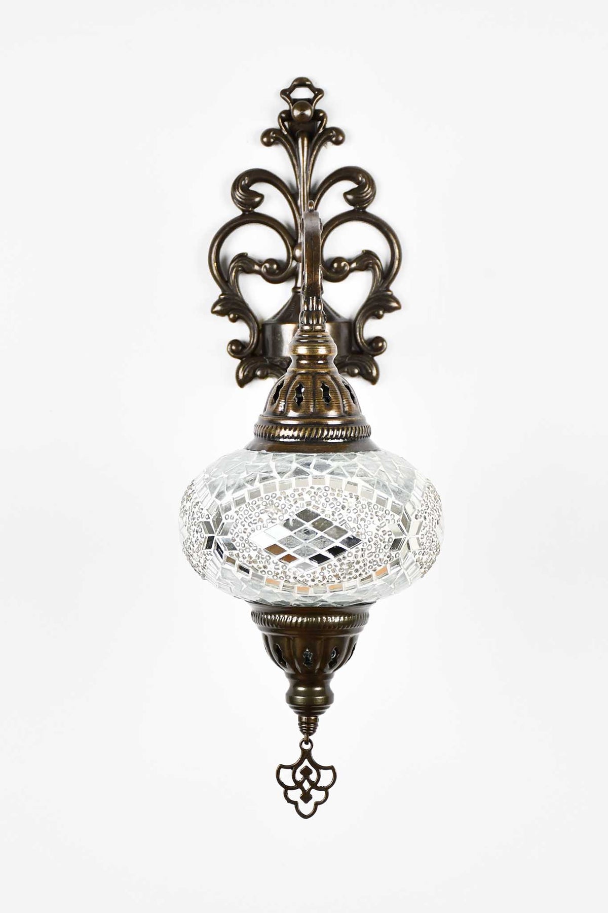 Turkish wall light arch mosaic clear white