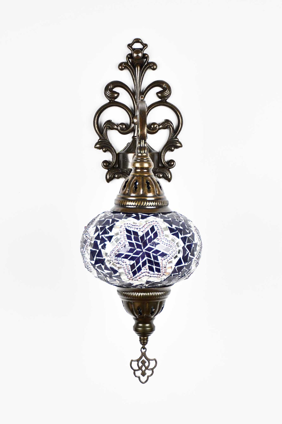 Turkish wall light mosaic star purple maroon