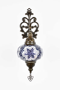 Turkish wall light mosaic star purple maroon