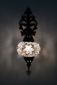 Turkish wall light mosaic star purple maroon