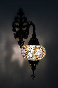 Turkish wall light mosaic star purple maroon