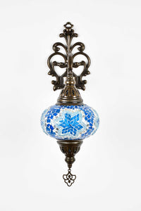 Turkish wall light mosaic star turquoise