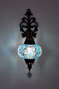 Turkish wall light mosaic star turquoise