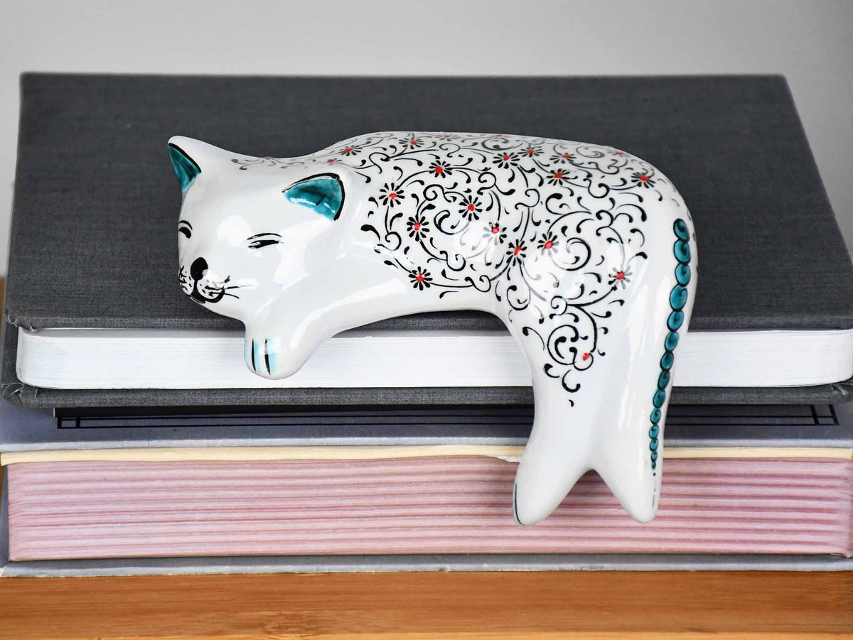 ceramic small lazy cat black