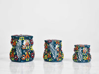 Dantel ceramic owl set green