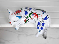ceramic lazy cat large flower