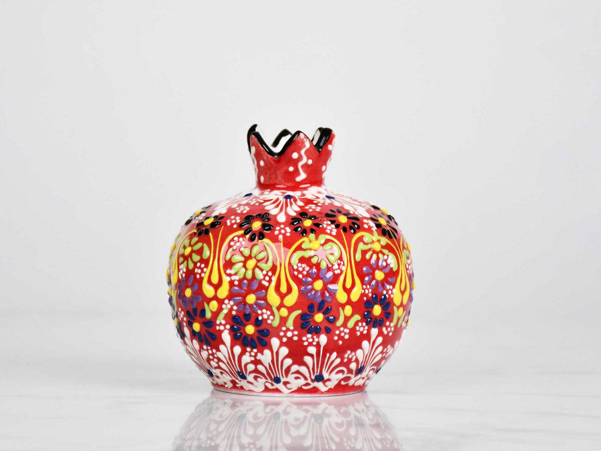 pomegranate vase dantel red 