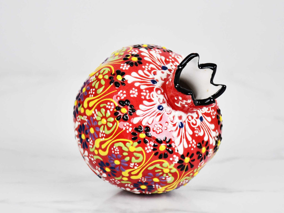 pomegranate vase dantel red 