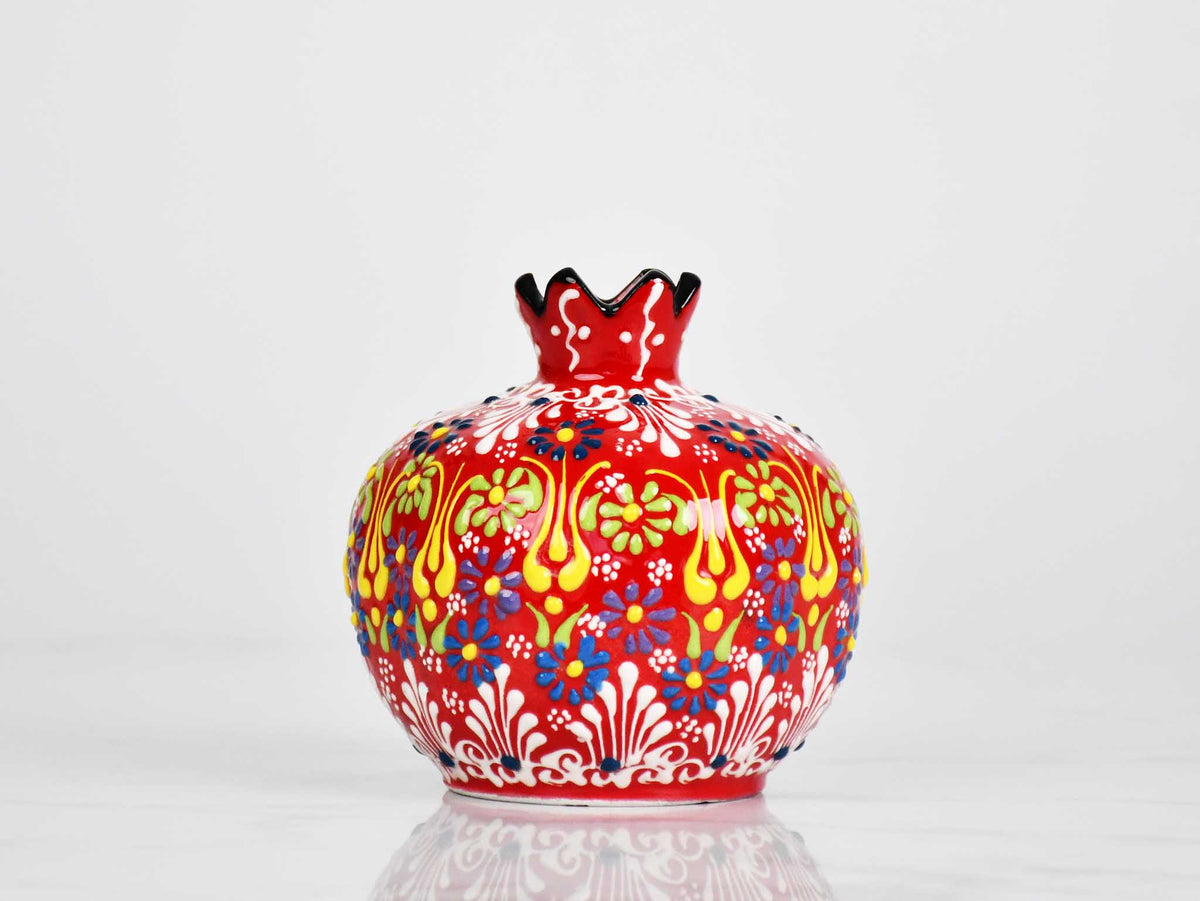 pomegranate vase dantel red 