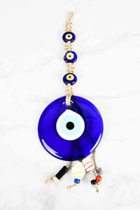 Evil Eye Ornament Beads Rope Tied Large 11 cm