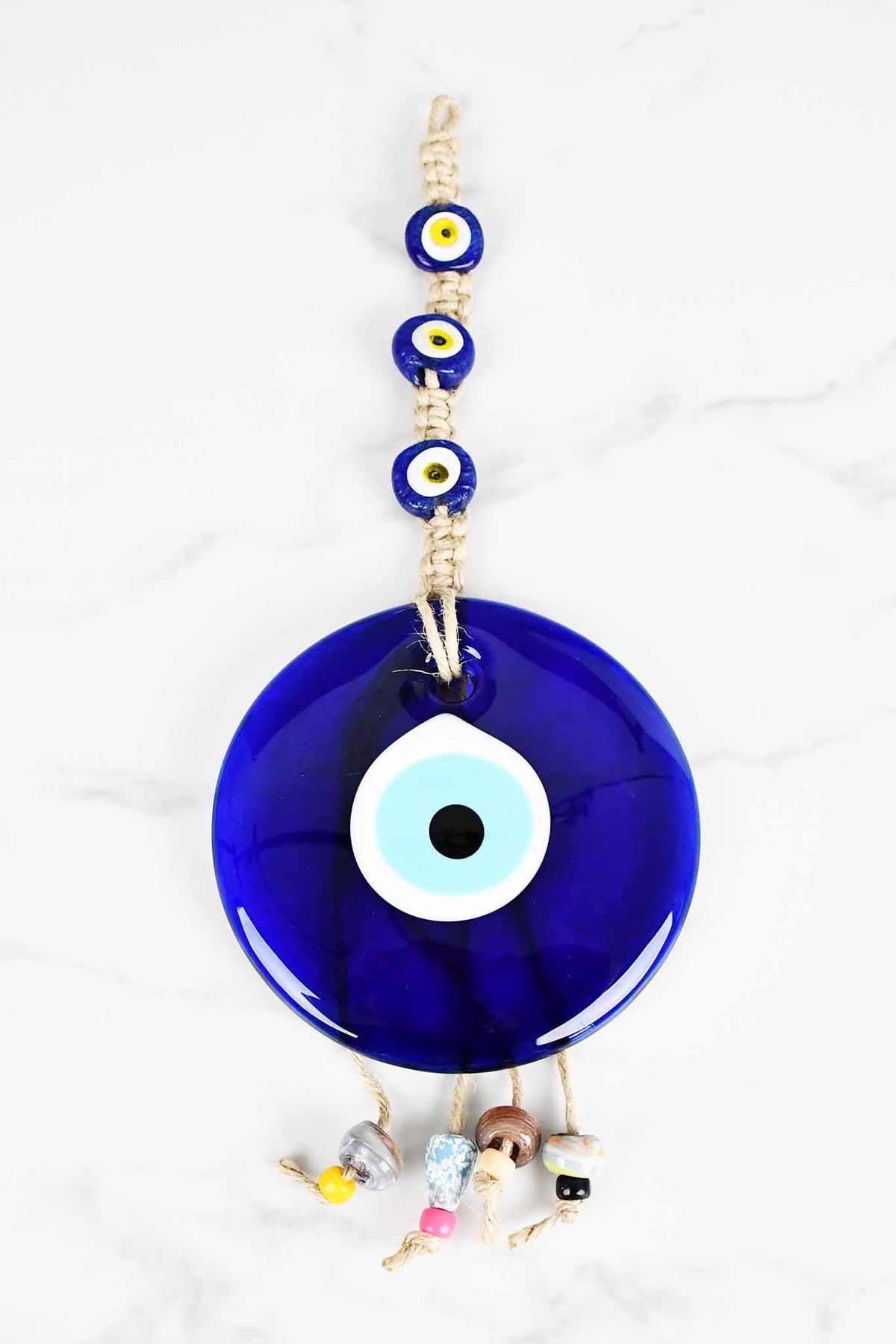 Evil Eye Ornament Beads Rope Tied X Large 13 cm