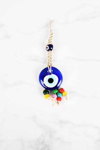 Evil Eye Ornament Beads Rope Tied X Small 4 cm