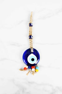 Evil Eye Ornament Beads Rope Tied Small 5 cm