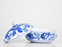 ceramic sugar bowl iznik flower blue