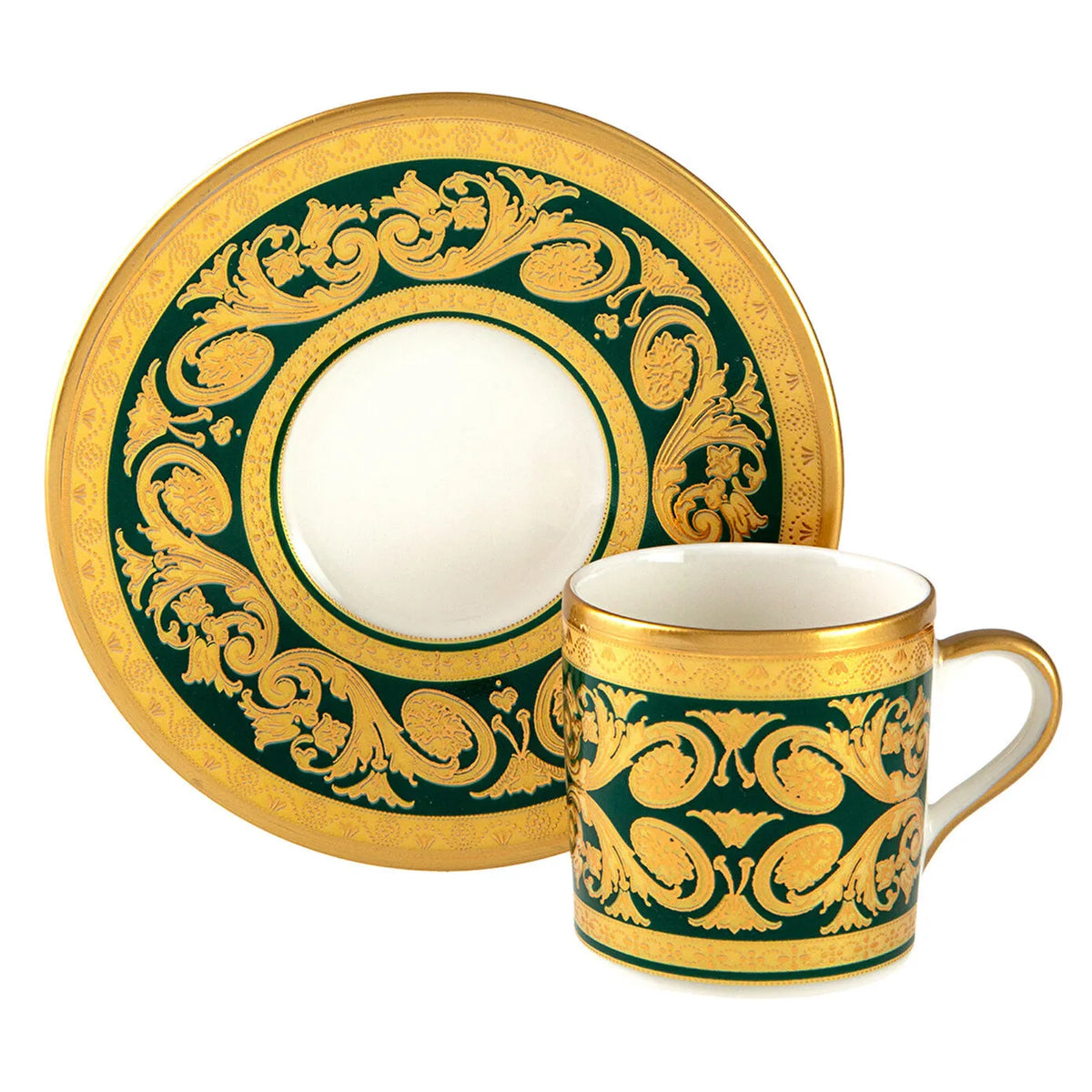 Jumbo Palast Green Turkish Coffee Cup Set of 2