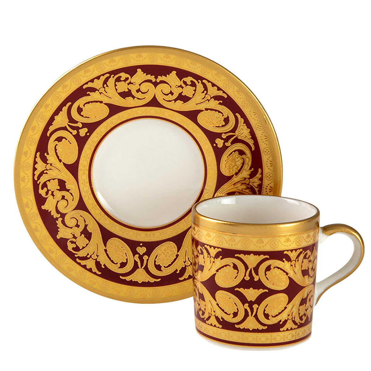 Jumbo Palast Maroon Turkish Coffee Cup Set of 2