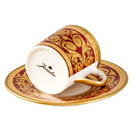 Jumbo Palast Maroon Turkish Coffee Cup Set of 2