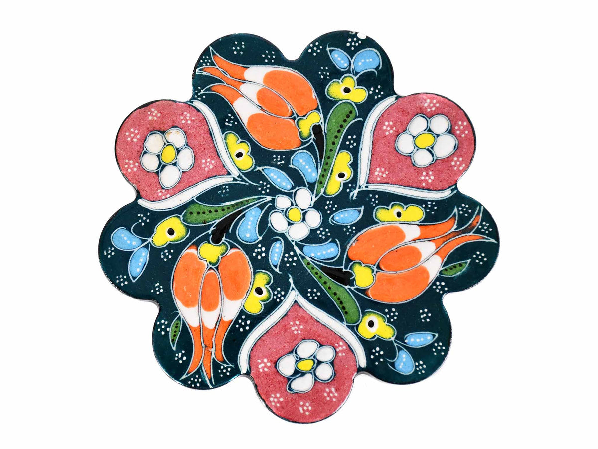 Turkish Coasters Flower Collection Green