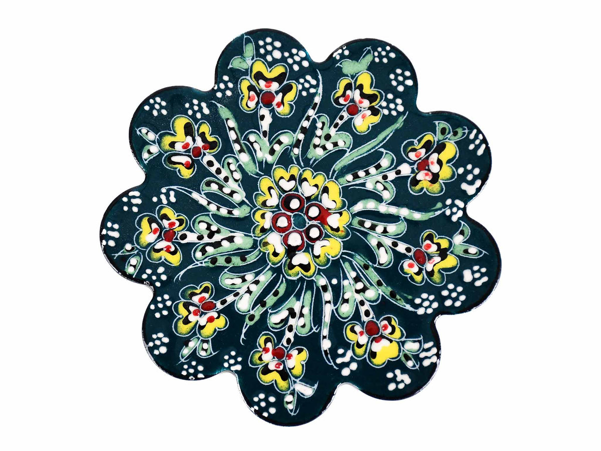 Turkish Coasters Flower Collection Green