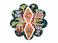 Turkish Coasters Flower Collection Two Tone Green
