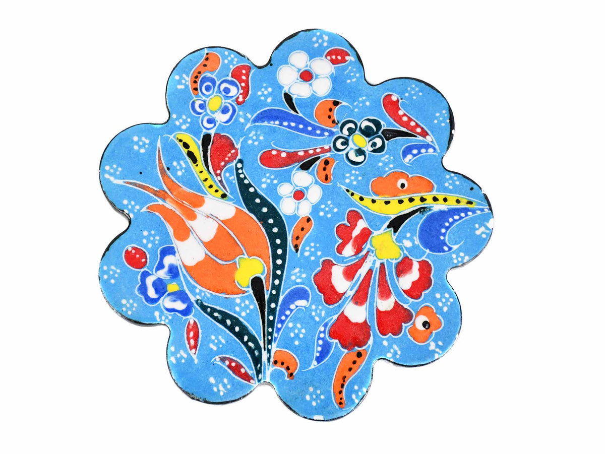 Turkish Coasters Flower Collection Light Blue