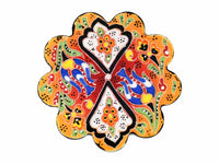 flower ceramic coaster yellow