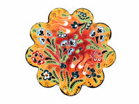 flower ceramic coaster yellow