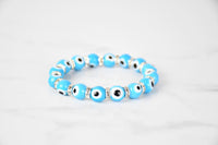 Evil Eye Bracelet Glass Beads 12 Varieties Evil Eye Sydney Grand Bazaar Light Blue 