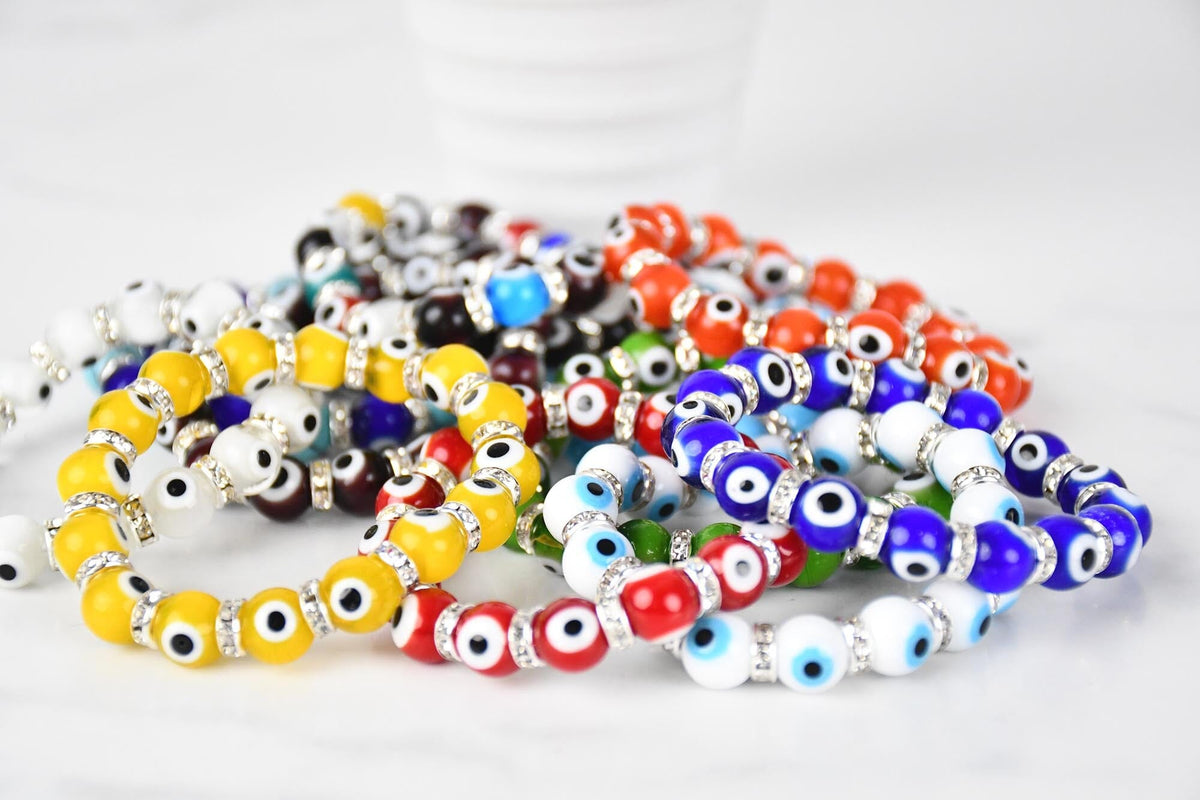 Evil Eye Bracelet Glass Beads 12 Varieties Evil Eye Sydney Grand Bazaar 