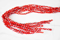 Evil Eye Lampwork Flat Beads Colours 6mm Evil Eye Sydney Grand Bazaar Red 