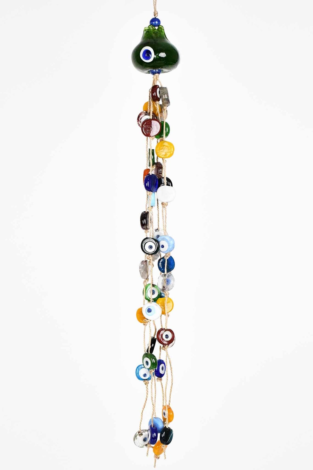 Evil Eye Wall Hanging Green Pomegranate Colourful Beads Long Tassel Evil Eye Sydney Grand Bazaar 