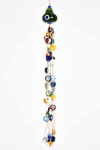 Evil Eye Wall Hanging Green Pomegranate Colourful Beads Long Tassel Evil Eye Sydney Grand Bazaar 