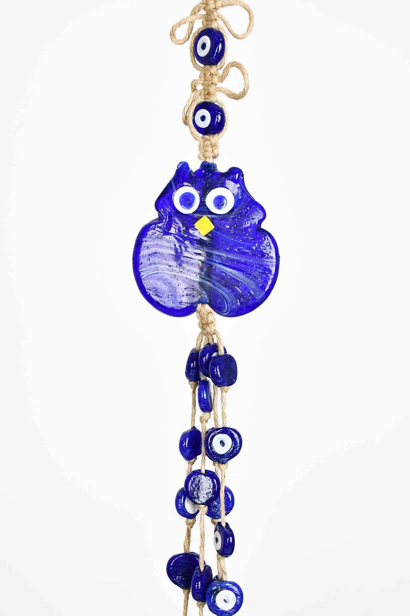 Evil Eye Wall Hanging Long Owl Ornament Blue Design 1 Evil Eye Sydney Grand Bazaar 