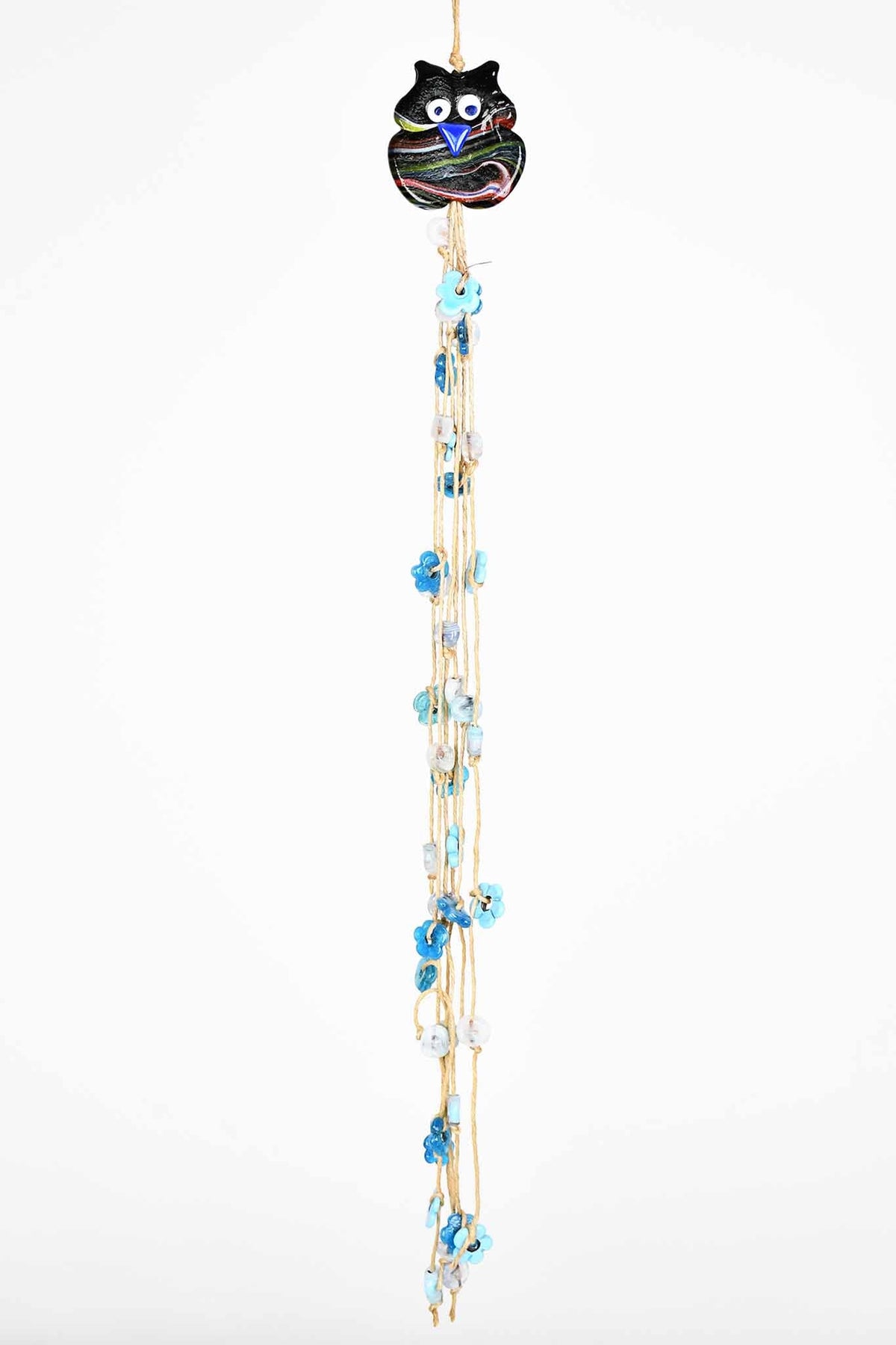 Evil Eye Wall Hanging Owl Flower Beads Long Tassel Evil Eye Sydney Grand Bazaar 