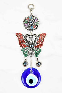 evil eye wall hanging butterfly red green