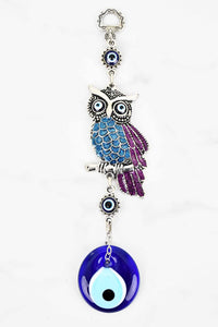 evil eye wall hanging light blue purple
