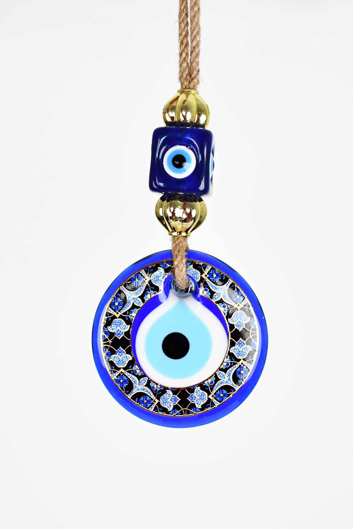 evil eye wall hanging black blue
